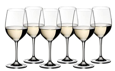 RIEDEL Weißweinglas-Set, Vorteilsset, 8-teilig, für Weißweine wie Chardonnay und Viognier, 350 ml, Kristallglas, Vinum, 7416/05 im Sale